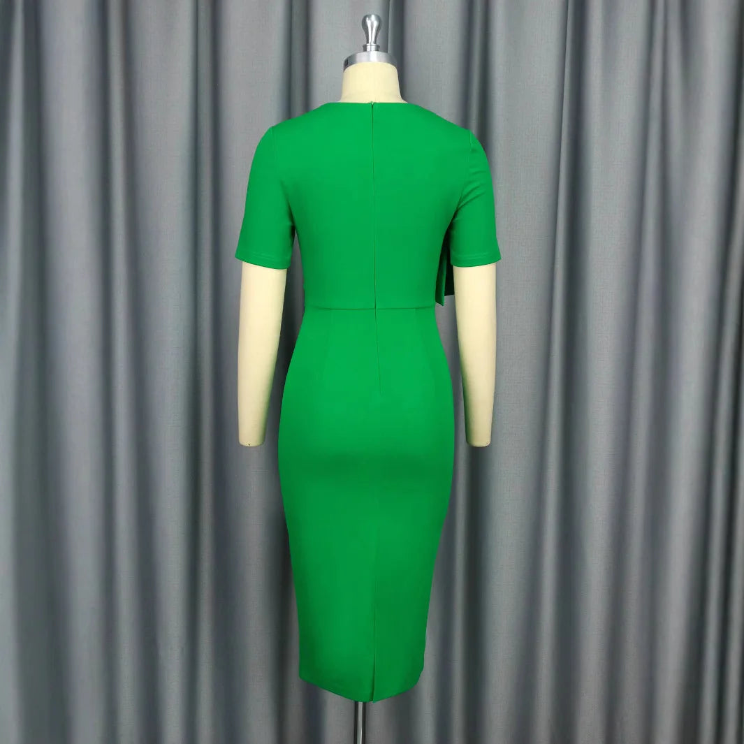 2025 New Women's 3D Floral Applique Dress - Plus Size Evening Gown High Waist Cocktail Party Dress with Elegant A-Line Skirt