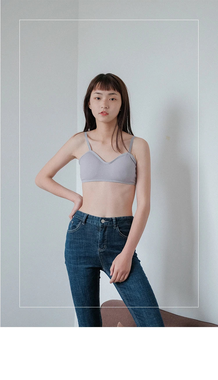 Strapless Tube Tops Women Crop Top Seamless Underwear Back Closure Sexy Lingerie Female Wrap Bra Chest Padded Bandeau Top