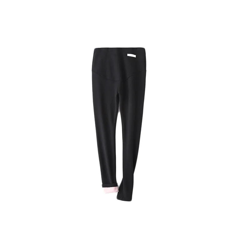 2025 New Autumn and Winter Plush Fashion Spicy Mom Pants for Women Pregnant Slimming and Toning Pants