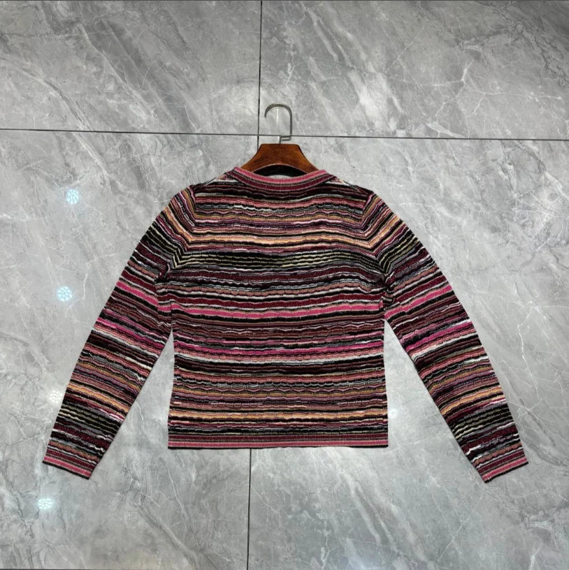 High Quality Spring Autumn Women Knitted Jacket Fashion V-Neck Long Sleeve Casual Sweater Top