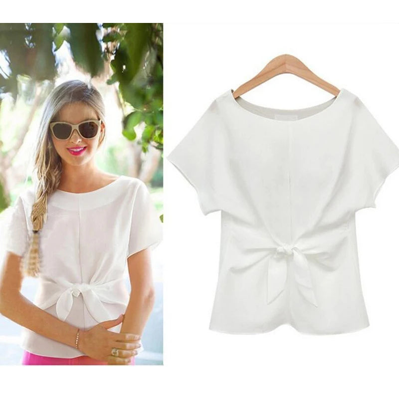 2025 Customize Available Plus Size Chiffon Blouse and Shirts for Summer Short Sleeve Women Clothing Fashionable Loose Shirts