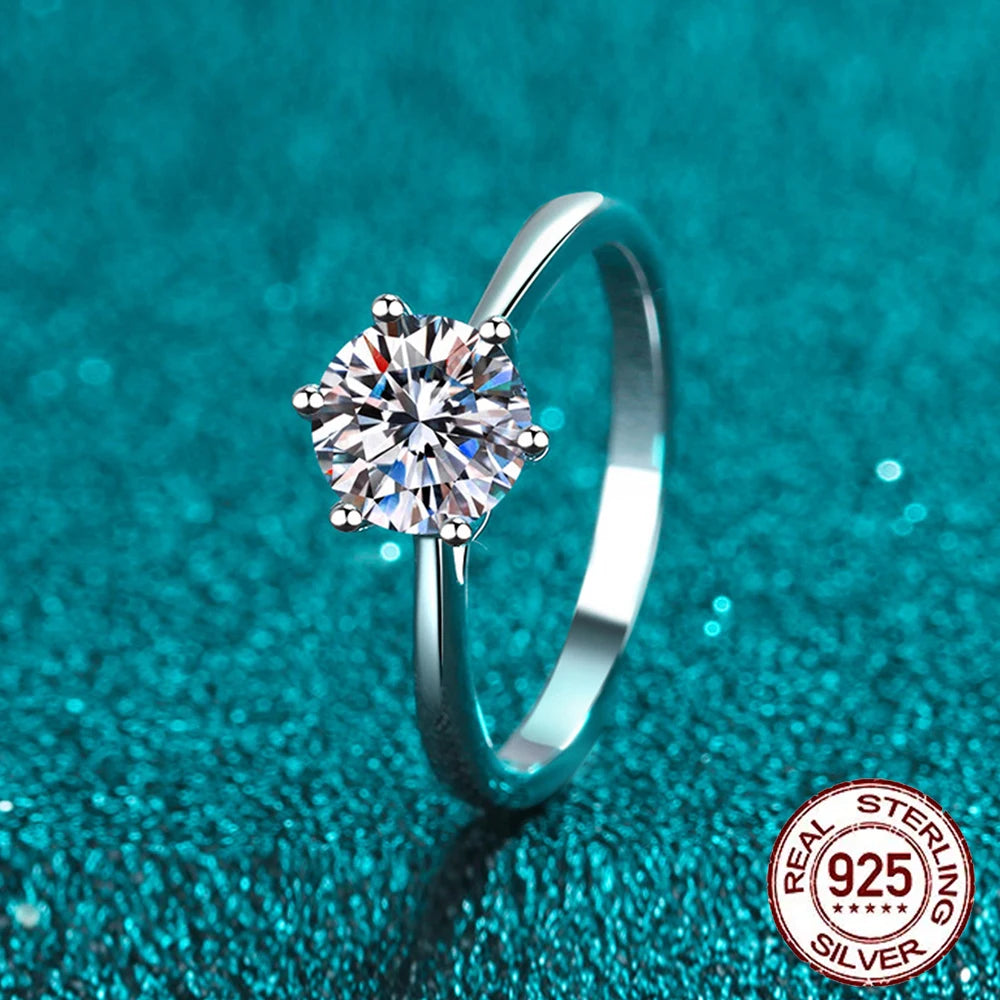 Fine Ring Jewelry Zircon CZ Anniversary Propose Promise Engagement Wedding Bridal S925 Sterling Silver Ring Collection for Women