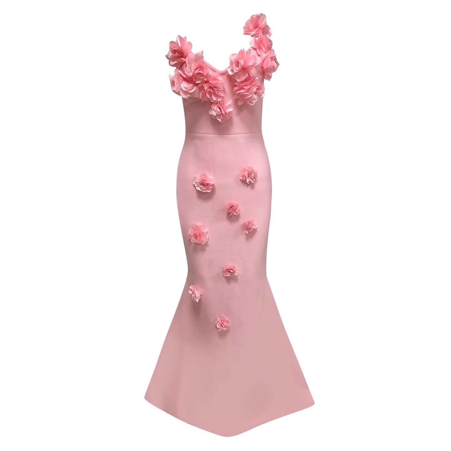 Custom Luxury Prom Dress 3D Flower One Shoulder Bandage Evening Gowns Elegant Red Long Gown Formal Party Wear Dresses for Women