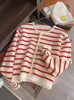 Cardigan for Women Single Breasted Crewneck Shirt Sweater Knit Cardigan