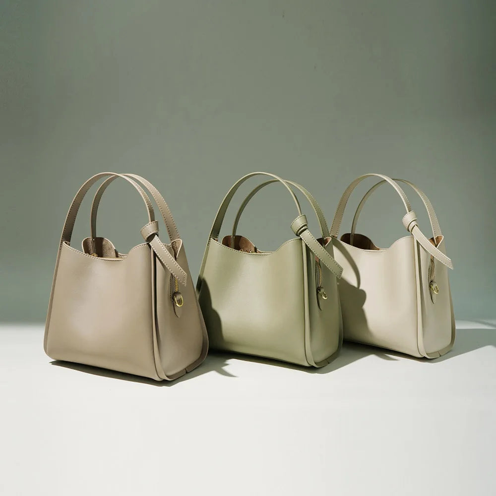 Large Capacity Leather Bags Women Genuine Leather Luxury Handbags Real Cowhide Luxury Handbags for Ladies