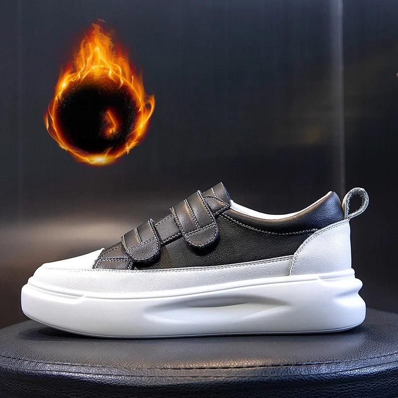 New Hot Selling All-match Thick-soled Genuine Leather Velcro Casual Flat Shoes