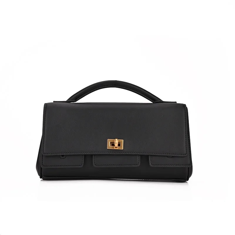 Vintage Style Messenger Bags Genuine Leather Bags Women Handbag Luxury Shoulder Handbag Dark Red Shoulder Bag