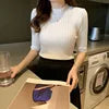 Designer Sweater Women Half Sleeve Striped Sweater for Women 2025 Casual Fashionable Fall Sweater for Women