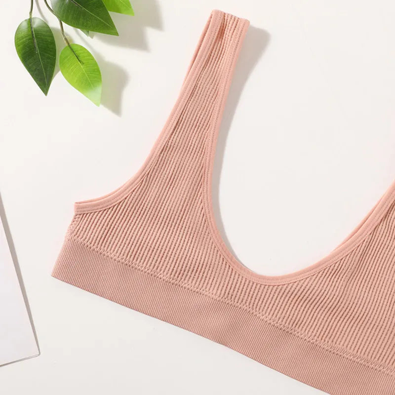 3Pcs/Set Seamless Bras For Women Push Up U Shape Bra Nonwire Underwear Female Sexy Lingerie Sport Bra Tops Comfort Intimates