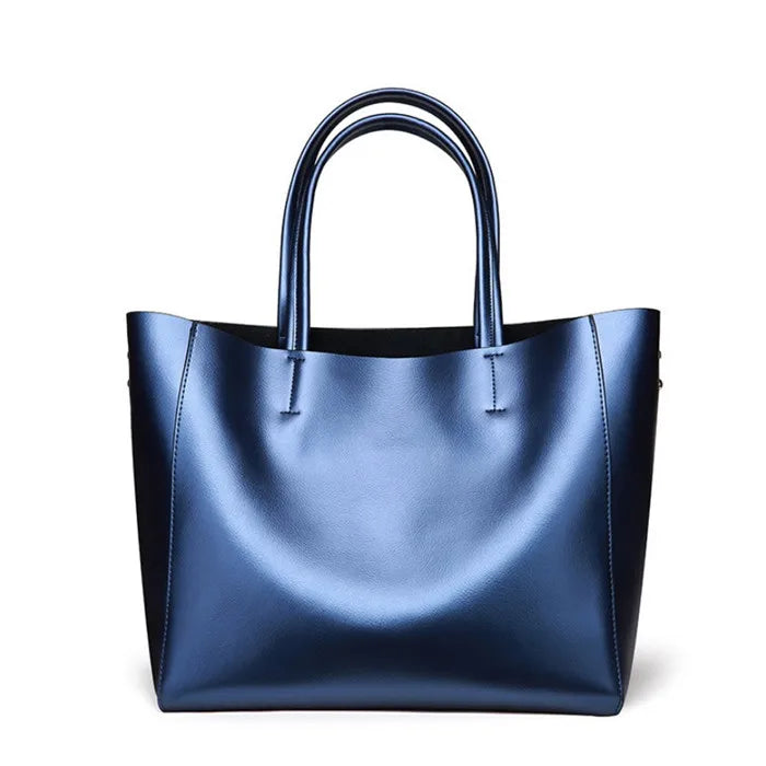 Femme Fashion Ladies Classic Luxury Genuine Cowhide Leather Women' Tote Bag Handbag