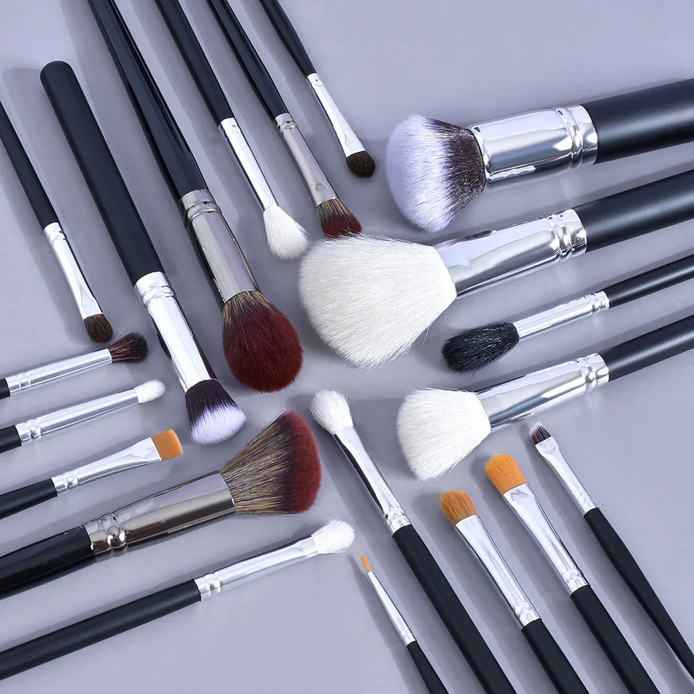 Professional 20pcs Private Label Synthetic Hair Wooden Handle Goat Hair Cruelty Free Makeup Brush Set