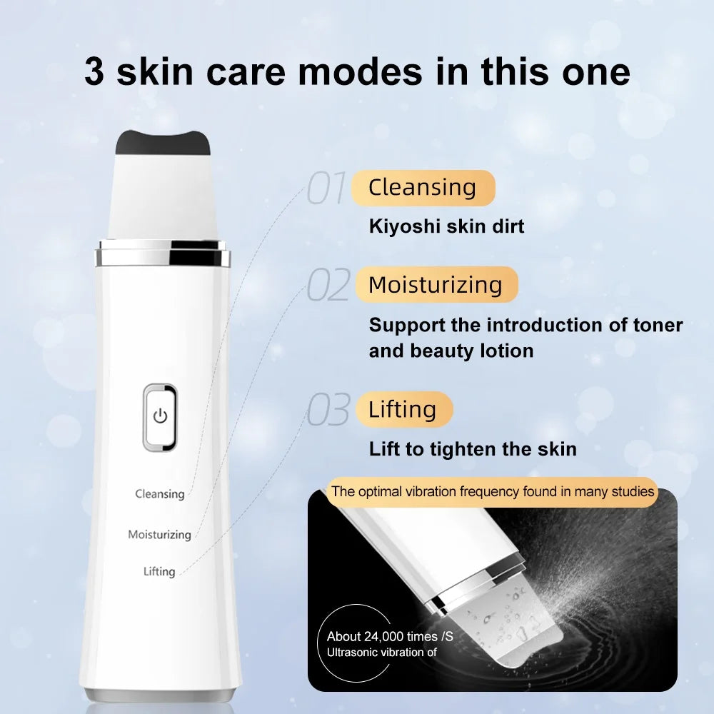 Beauty Product Professional Face Beauty Care Salon Skin Scrubber Facial Cleaner Lift Sonic Ultrasonic Skin Scrubber