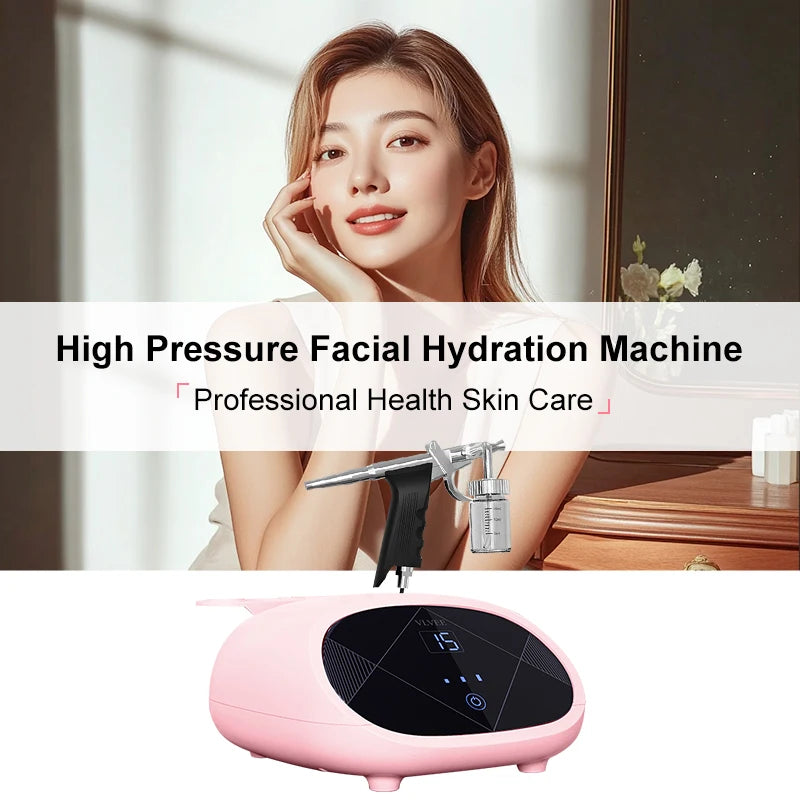 Newest Nano Spray Spa Steam Facial Airbrush Water Oxygen Air Brush High Pressure Moisturizing Facial Hydration Machine