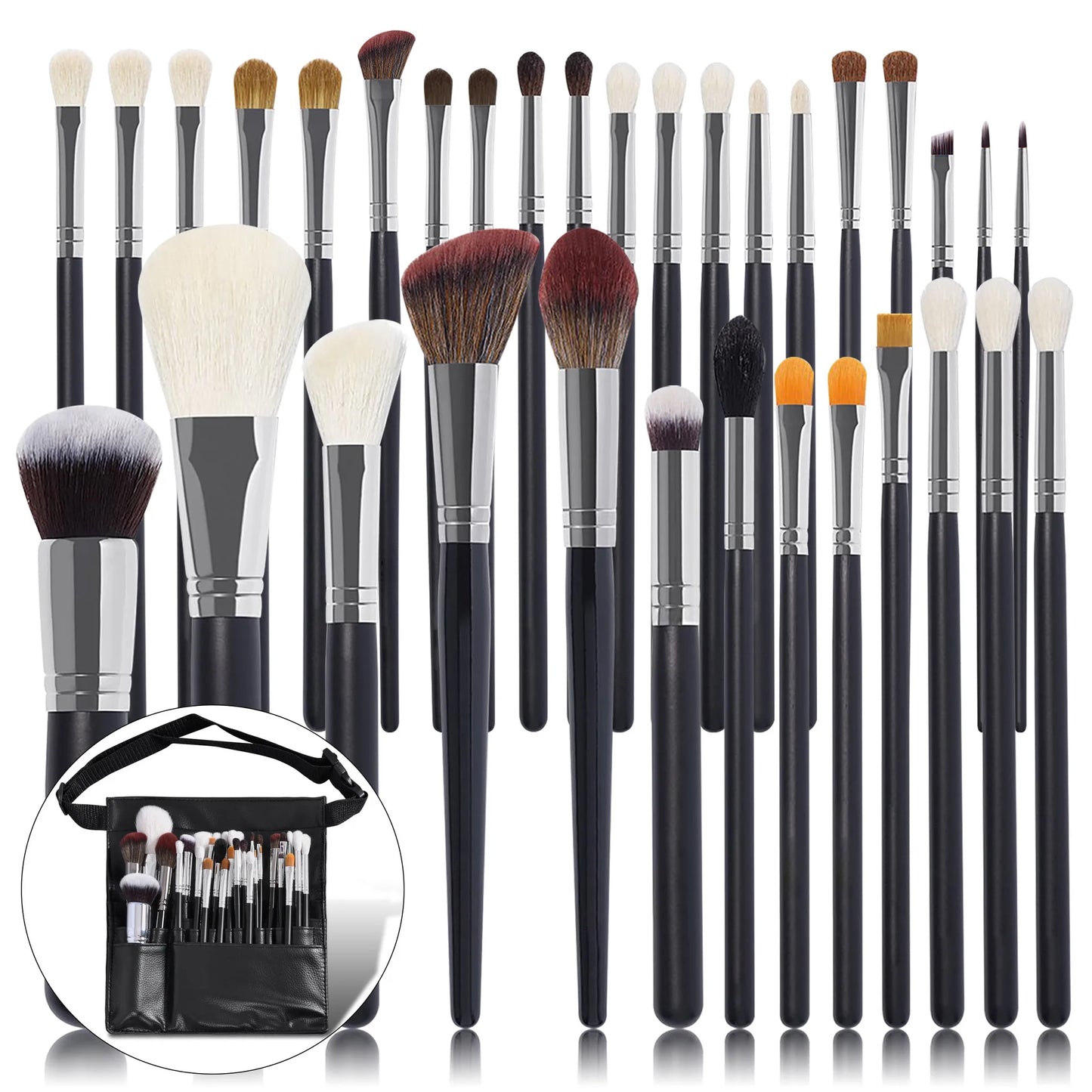 Professional 20pcs Private Label Synthetic Hair Wooden Handle Goat Hair Cruelty Free Makeup Brush Set