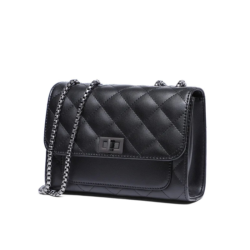 Leather Crossbody Bag for Female, All Fashion Chain Bag, Shoulder Bags, Senior Sense, New, 2025 Autumn and Winter
