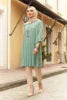 S-5XL 2025 Loose Ruffle Knitted Spring Long Sleeve Plain Color Pleated Blouse Long Shirts Muslim Women Islamic Long Shirts