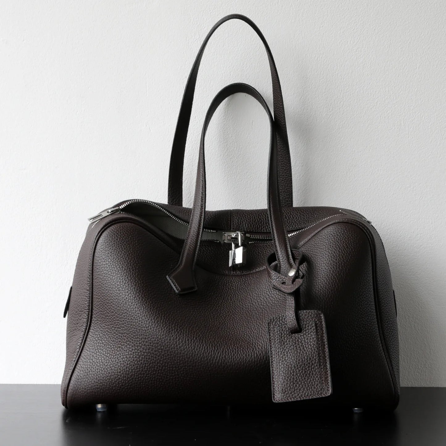 Premium Light Luxury Women's Boston Bag Genuine Leather Hand-held Shoulder Crossbody with Zipper Closure Durable Waterproof