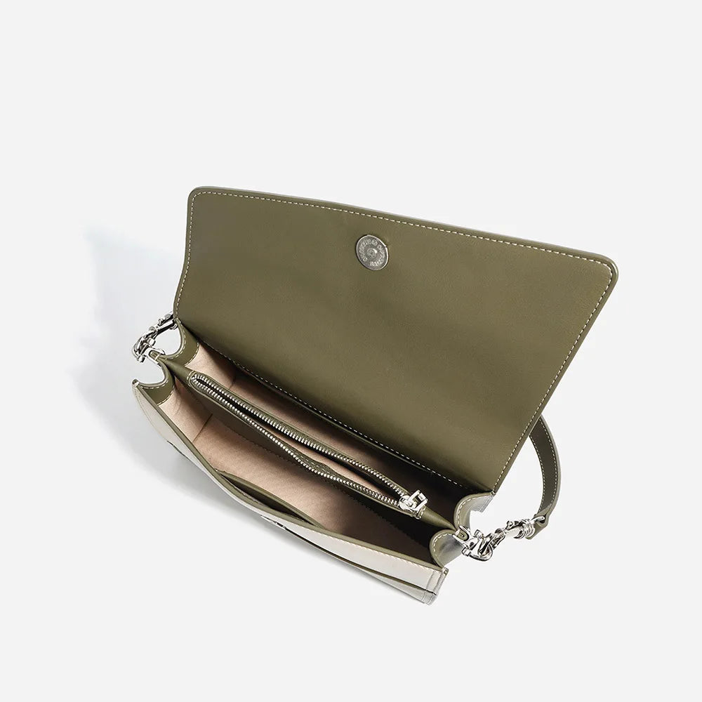 Hot Collection , Ladies , Women, Cowhide Genuine Leather Satchel Color Matching Bag at Best Price