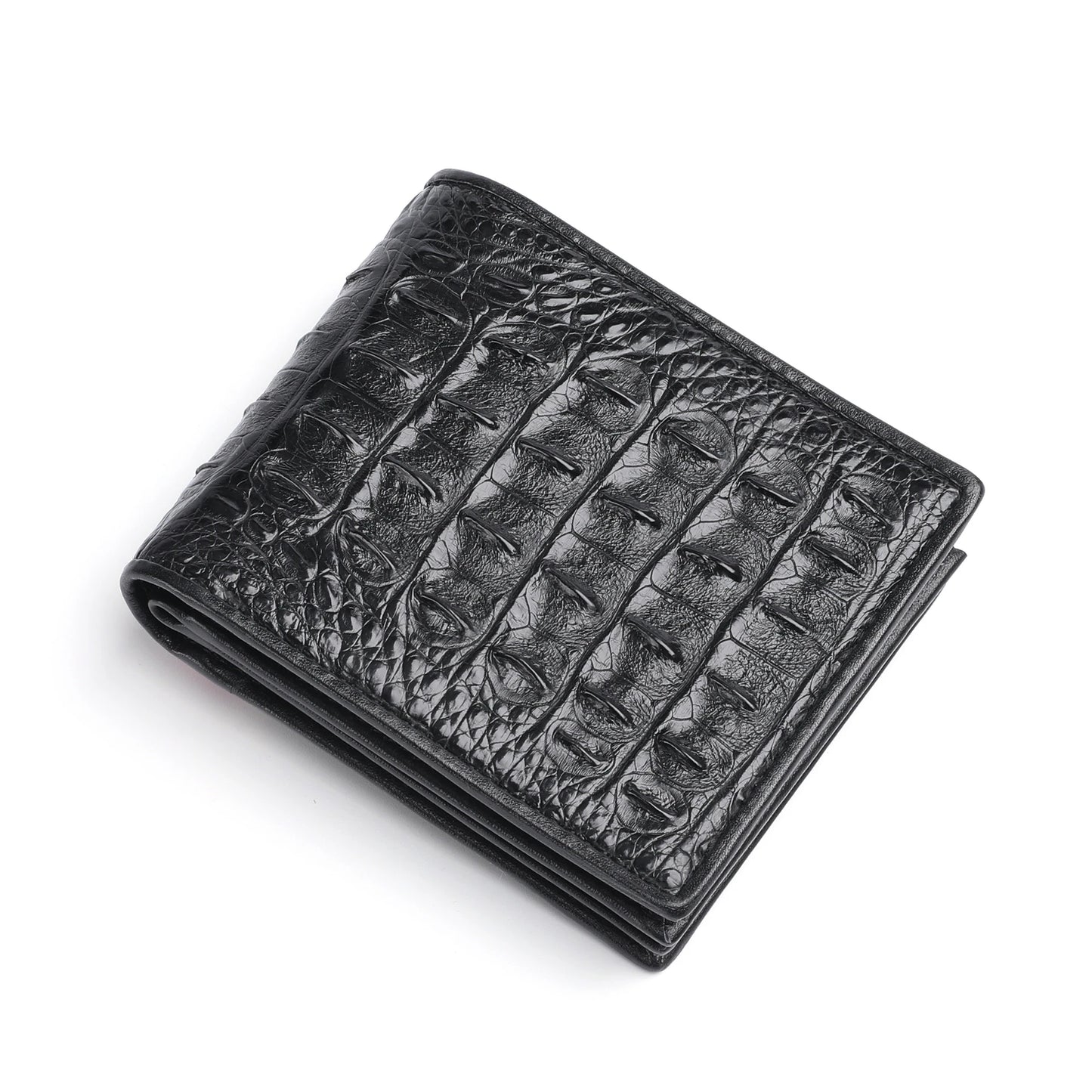 Custom Classic Luxury Genuine Real Crocodile Skin Leather Wallet ID Cards Slots Gift for Men Short Bifold Wallets Customized