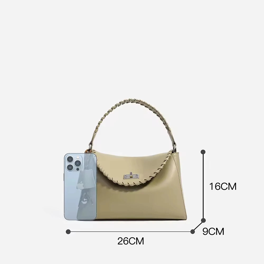 New Genuine Cowhide Leather Arrival Designer Women Handbag Fashion High Quality Cowhide Ladies Shoulder Bag Crossbody Bag