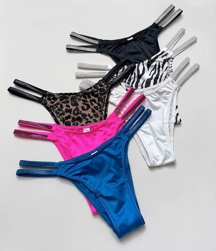 Ice Silk Thongs Women's Panties Luxury Bikini G-String Underwear Low Waist Briefs Female Underpant Pantys Sexy Lingerie