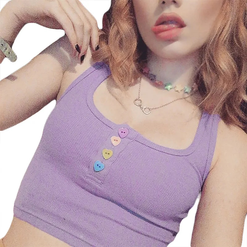 2025 Women Crop Tops Wholesale Purple High Quality Casual Wearing Crop Top Woman