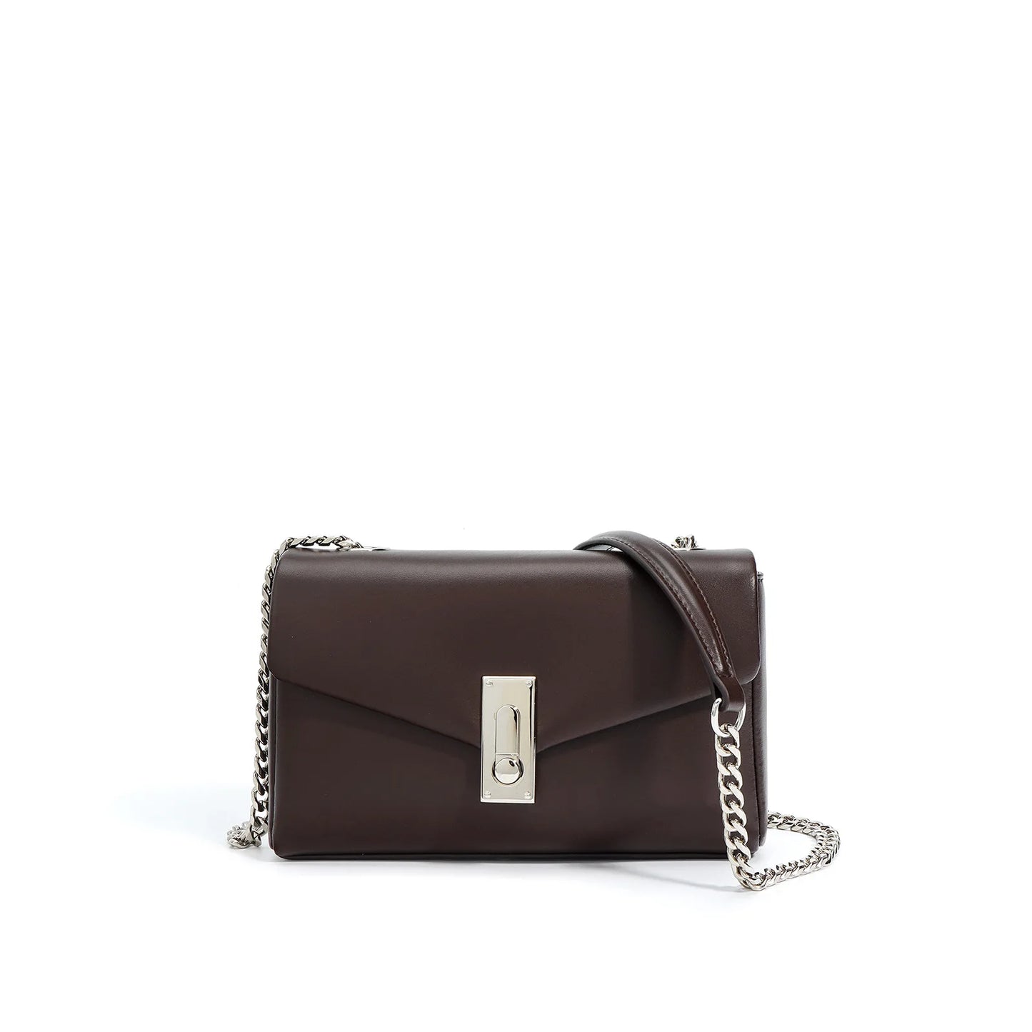 Fashionable Women's Small Square Chain Handbag Portable Sling Crossbody Messenger Bag