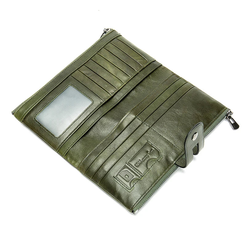100% Genuine Leather Women Wallet Female Clutch Long Wallet Ladies Coin Purses Money Bag Purses