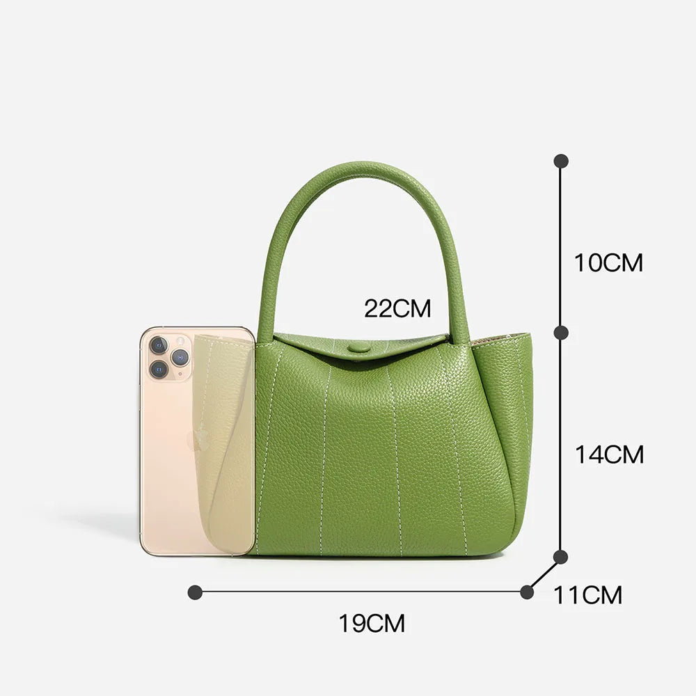 High Quality Lychee Pattern Women's Fashion Genuuine Cowhide Leather Handbag Vintage Large Women's Crossbody Bag
