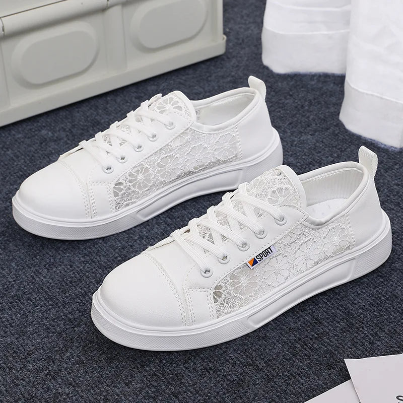 New Hot-selling Women's Summer Thin Versatile Flat-soled Hollow Breathable Sneakers