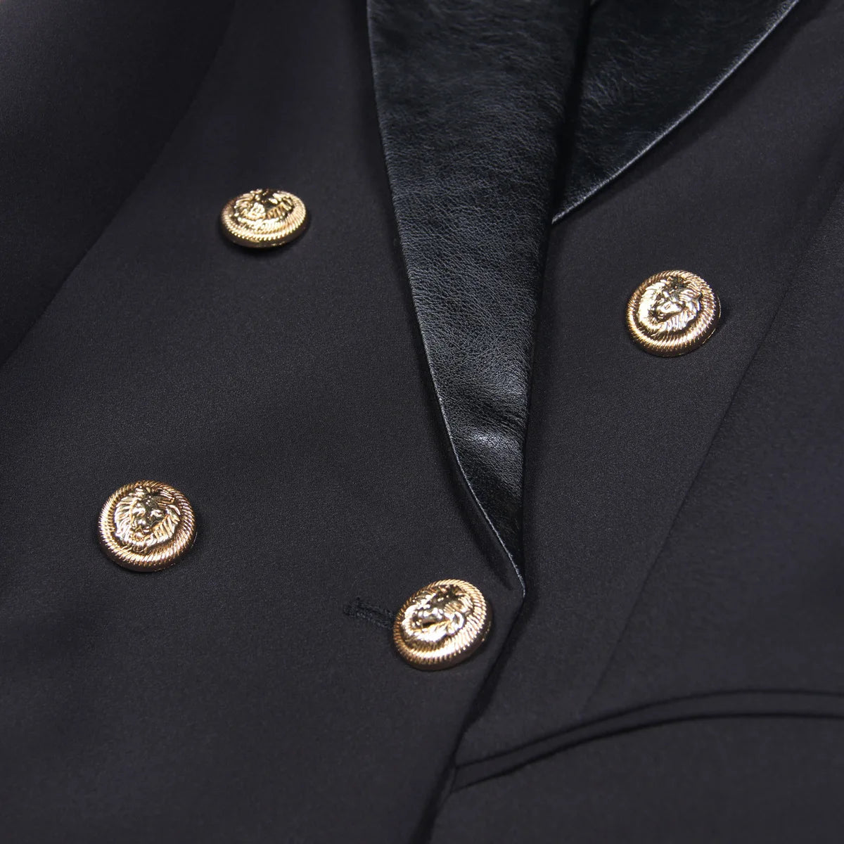 FASHINOWA Women Clothing Long Sleeve Leather Patchwork Double Breasted Women Baseball Coat Jacket