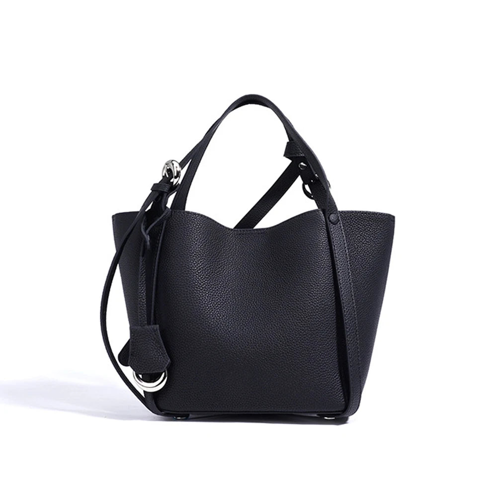 Women Luxury Top Grain Cowhide Leather Shoulder Bags Genuine Leather Women's Handbags Leather Bags for Girls