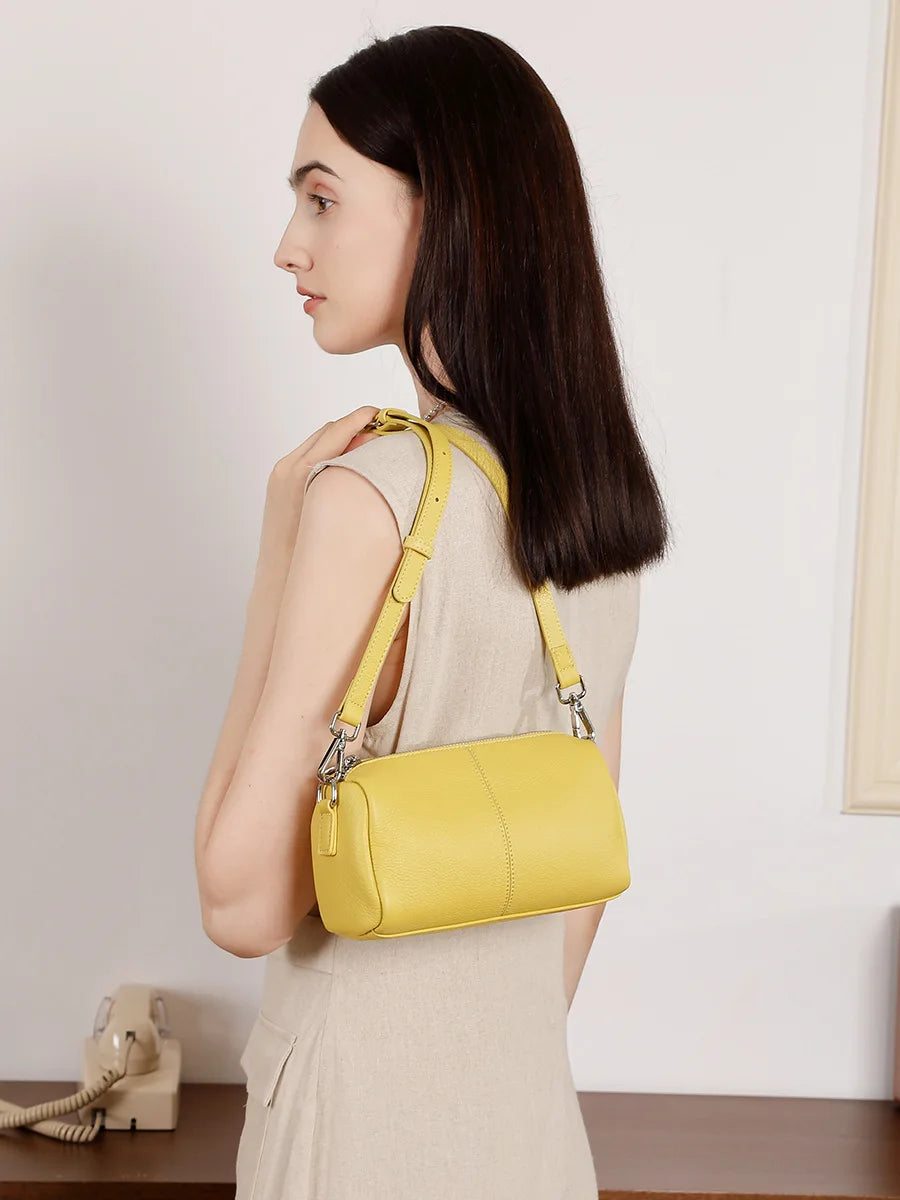 Latest Fashion Women Genuine Leather Cross Body Hand Bags for Ladies Cowhide Shoulder Bags Small Camera Purse Without Logo