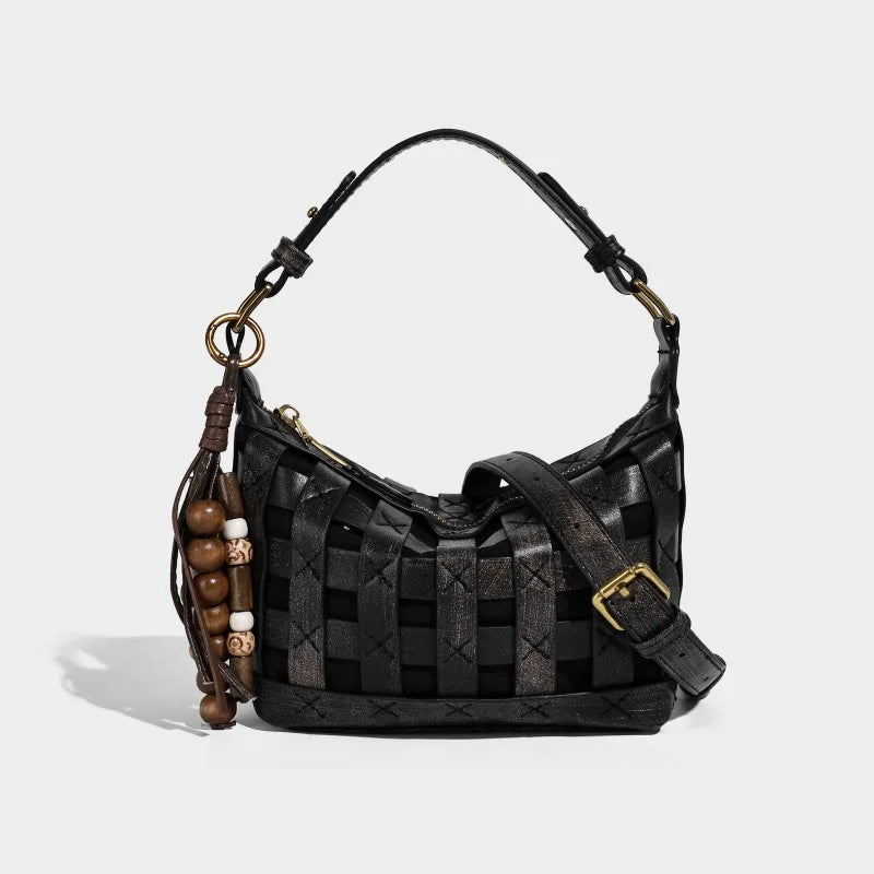 Autumn Winter High-End Women's Single-Shoulder Handbag Matte Leather Large Capacity Fashionable Crossbody Design