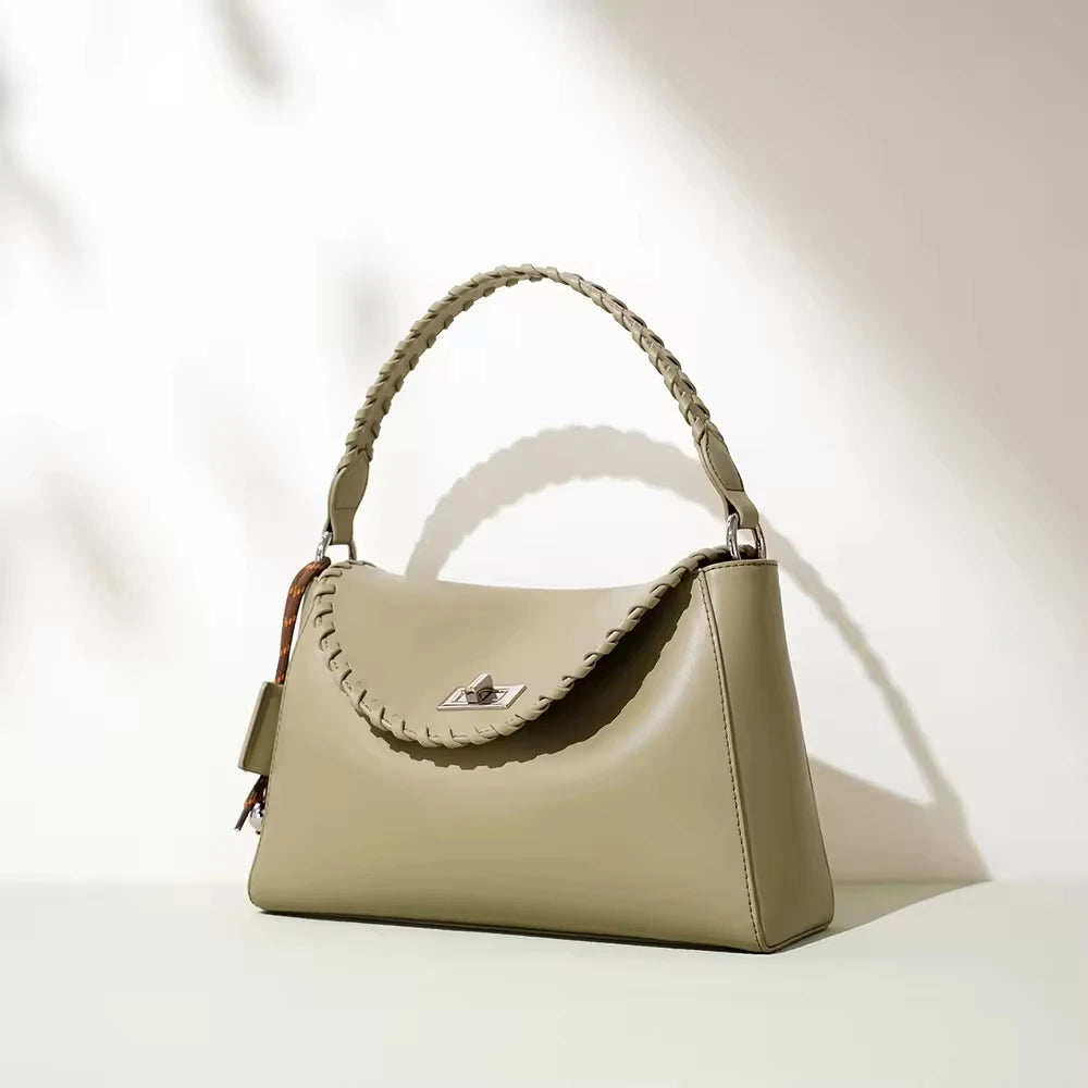New Genuine Cowhide Leather Arrival Designer Women Handbag Fashion High Quality Cowhide Ladies Shoulder Bag Crossbody Bag