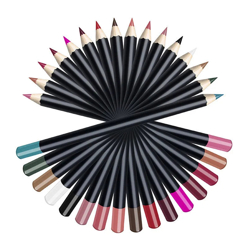 21 Color Matte Waterproof Wood Brown Lipliner Wholesale High Pigment Long Lasting Vegan Smooth Creamy Lip Liner