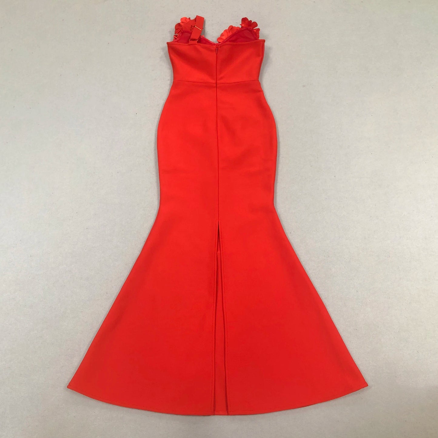 Custom Luxury Prom Dress 3D Flower One Shoulder Bandage Evening Gowns Elegant Red Long Gown Formal Party Wear Dresses for Women