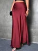 2025 Spring and Summer Hot New Style Silk Satin Skirt High Quality Slim Fit Simple A- Line Women Long Skirt