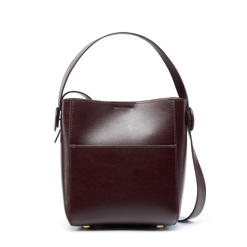 Custom Large Capacity Genuine Leather Women's Handbag Vintage Fashion Style Single Leather for Ladies New Arrival for Summer