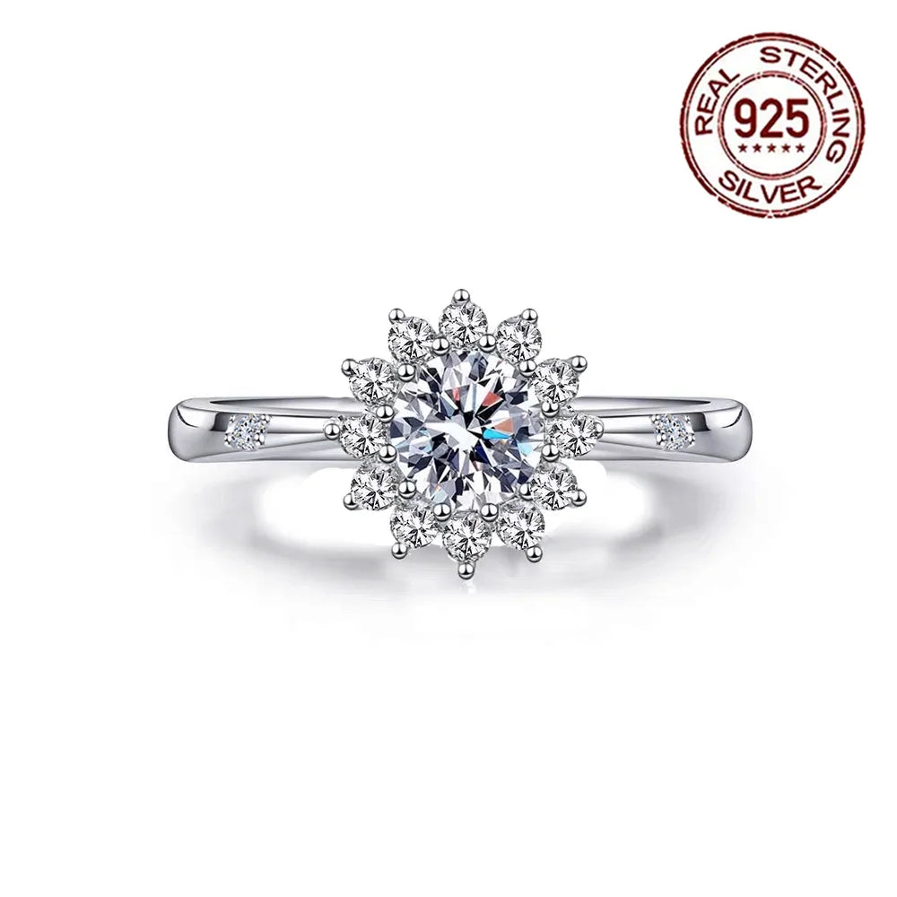 Fine Ring Jewelry Zircon CZ Anniversary Propose Promise Engagement Wedding Bridal S925 Sterling Silver Ring Collection for Women