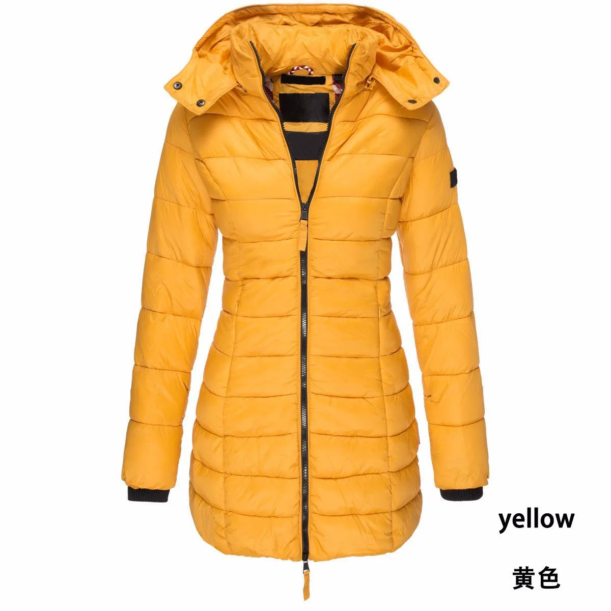 New Winter Women'S Cotton-Padded Jacket Women'S Mid-Length Slim Cotton Jacket Warm Down Jacket