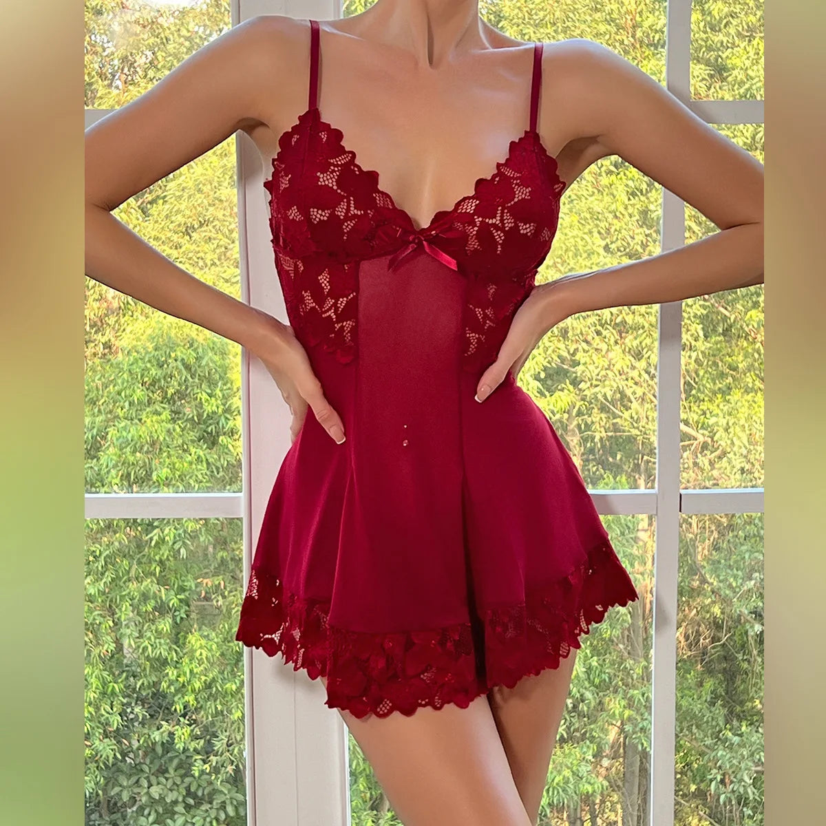 Sexy Ladies Erotic Lingerie Babydoll Nightdress Sleepwear Night Dress Robe Sexy Lingerie for Women