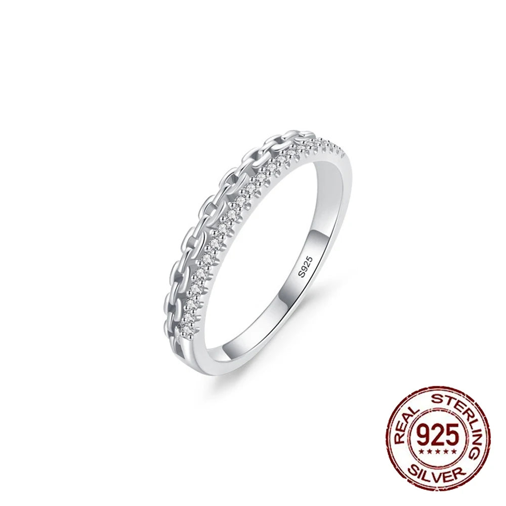 Fine Ring Jewelry Zircon CZ Anniversary Propose Promise Engagement Wedding Bridal S925 Sterling Silver Ring Collection for Women