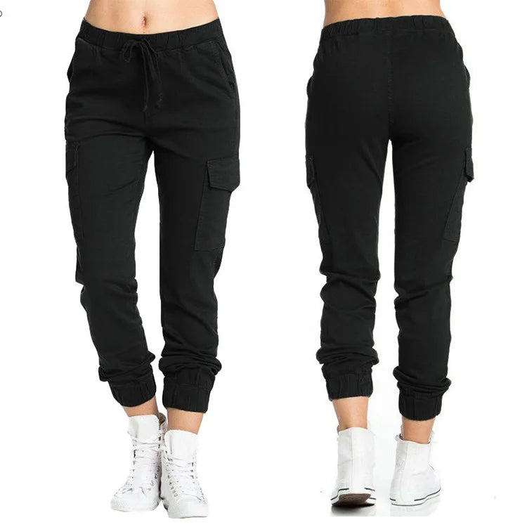 Pants for Girls Fashion Plain Oversize Cargo Pants Women Casual High Elastic Tracksuit Running Joggers Women