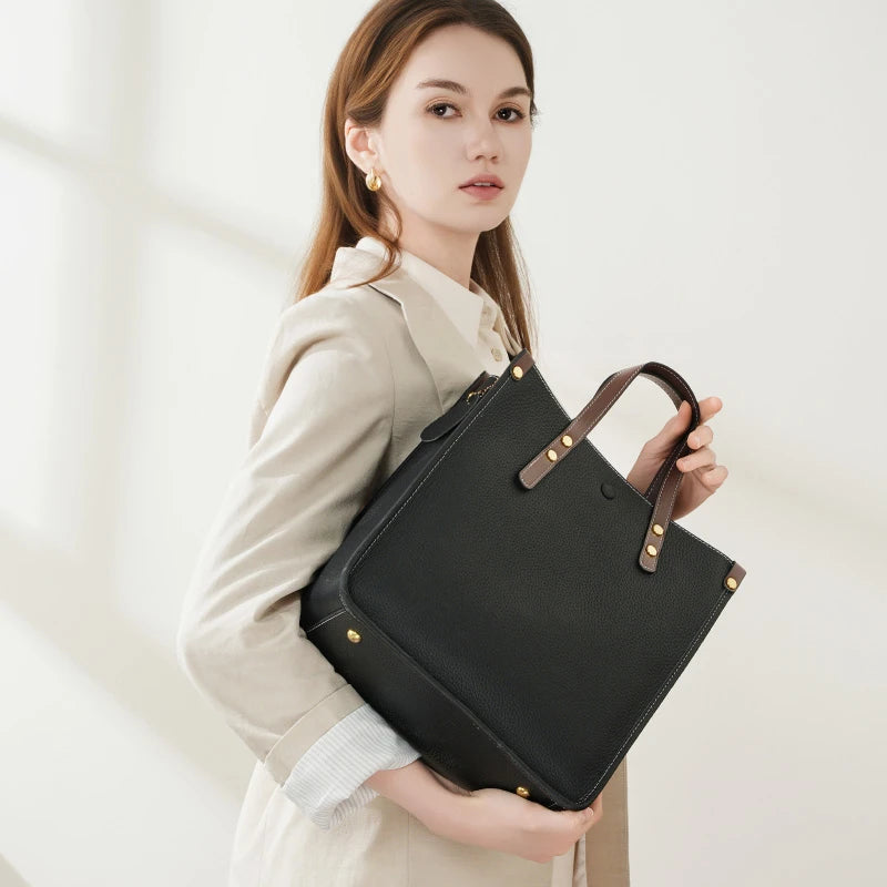 2026 Customized Genuine Leather Large Capacity Luxury Designer Tote Ladies Women's Handbags Fashionable
