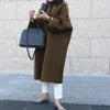 Popular Women's Wear 2025 Autumn/Winter New Coat Temperament Commuter Solid Color Korean Version Straight Tube Loose Fit