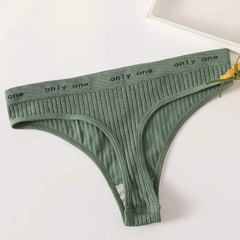 1PC Seamless G-String Panties Women's Underwear Female Underpants T-back Letter Belt Comfort Sexy Lingerie Shapewear Thongs
