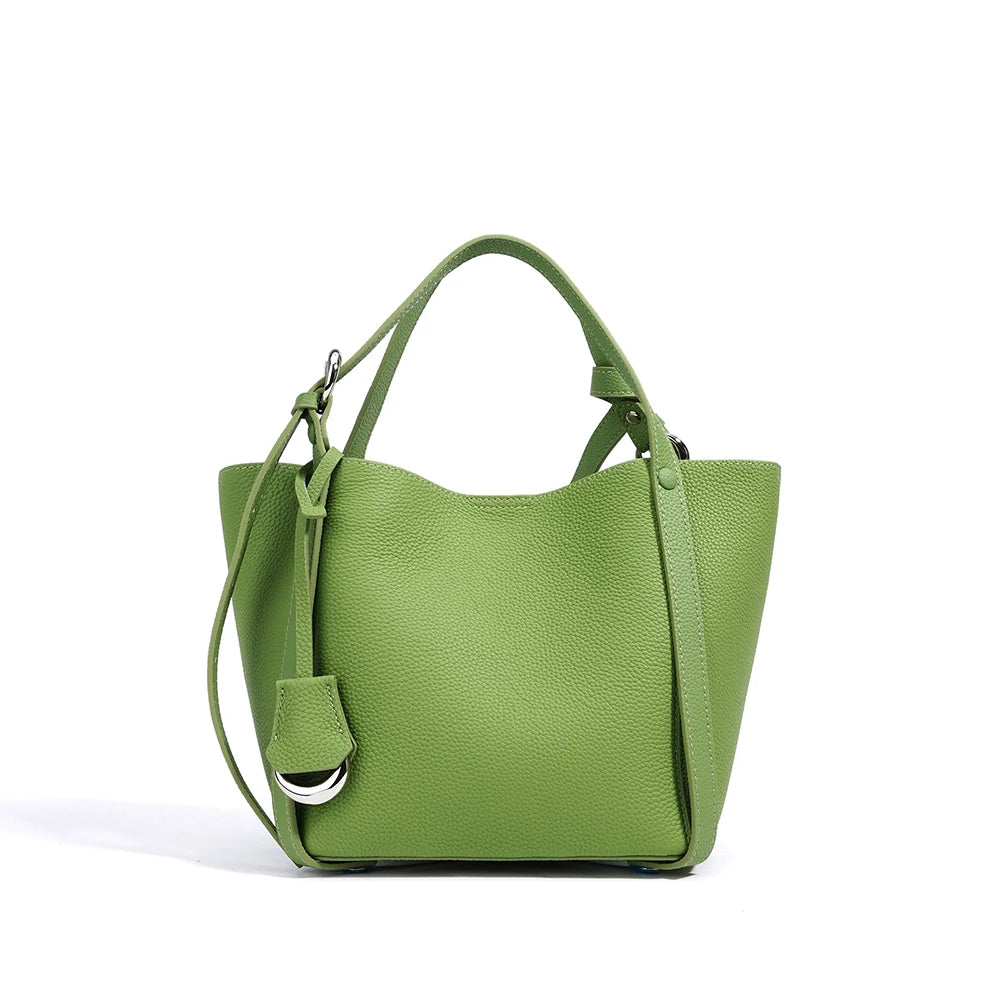 Women Luxury Top Grain Cowhide Leather Shoulder Bags Genuine Leather Women's Handbags Leather Bags for Girls