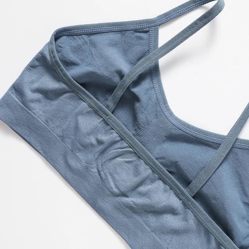 Women Push Up Tube Tops Seamless Sport Bras No-pads Soft Crop Top Female Non-wired Underwear Solid Color Intimates Sexy Lingerie