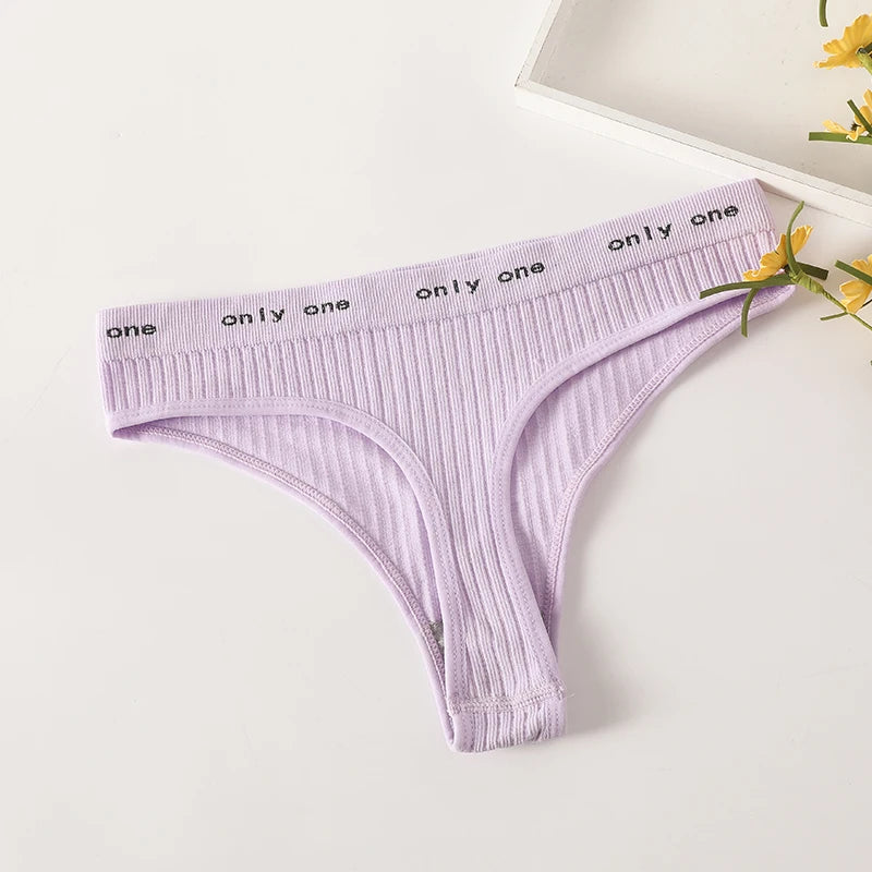 1PC Seamless G-String Panties Women's Underwear Female Underpants T-back Letter Belt Comfort Sexy Lingerie Shapewear Thongs